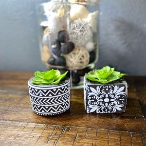 SET OF 2 FAUX SUCCULENTS
